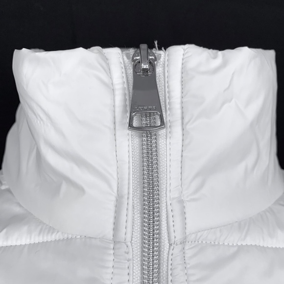 LUHTA Full Zip Nylon Windbreaker Lightweight Puffer Jacket White Sz 6 NWT - Picture 8 of 14